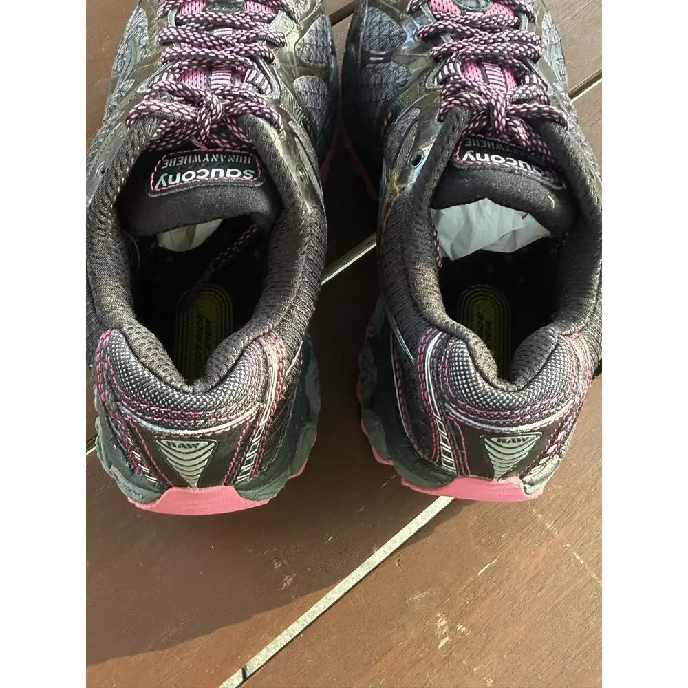 Saucony Run Anywhere Women’s Running Shoes Size 7 Black Fuchsia Athletic - Picture 13 of 15